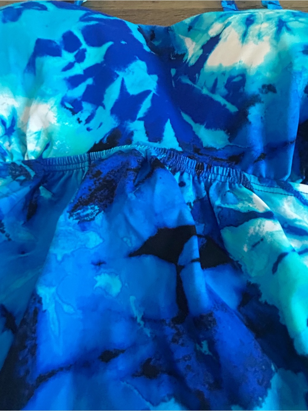 Kim Gravel x Swimsuits for all Bright Blue and white Tie-Dye Tankini Swim Set - Picture 7 of 13